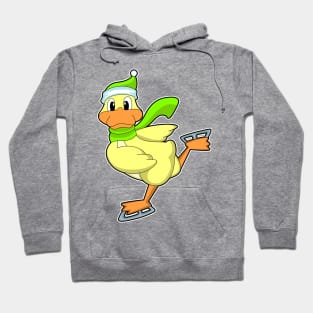 Duck at Ice skating with Ice skates Hoodie